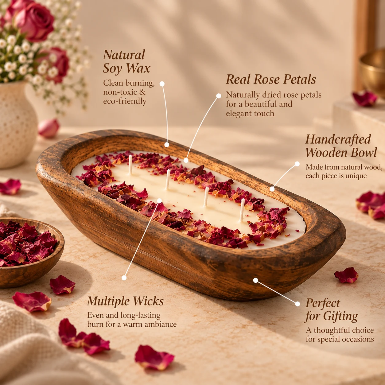 WOODEN BOAT CANDLE view 2