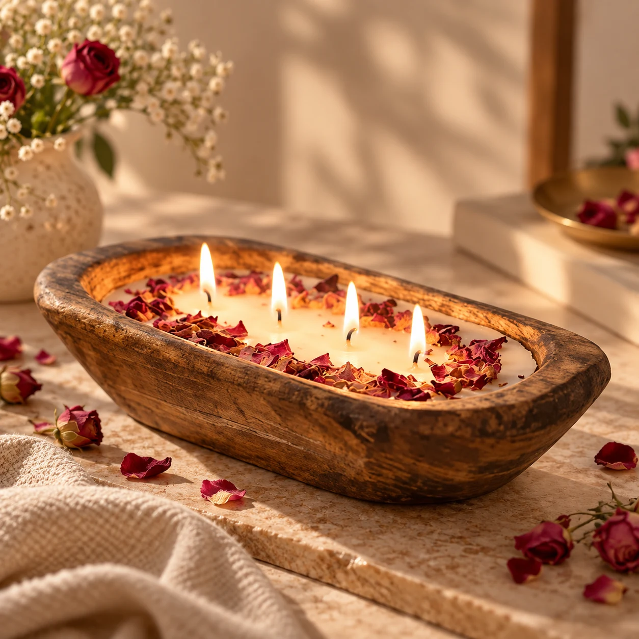 WOODEN BOAT CANDLE view 4