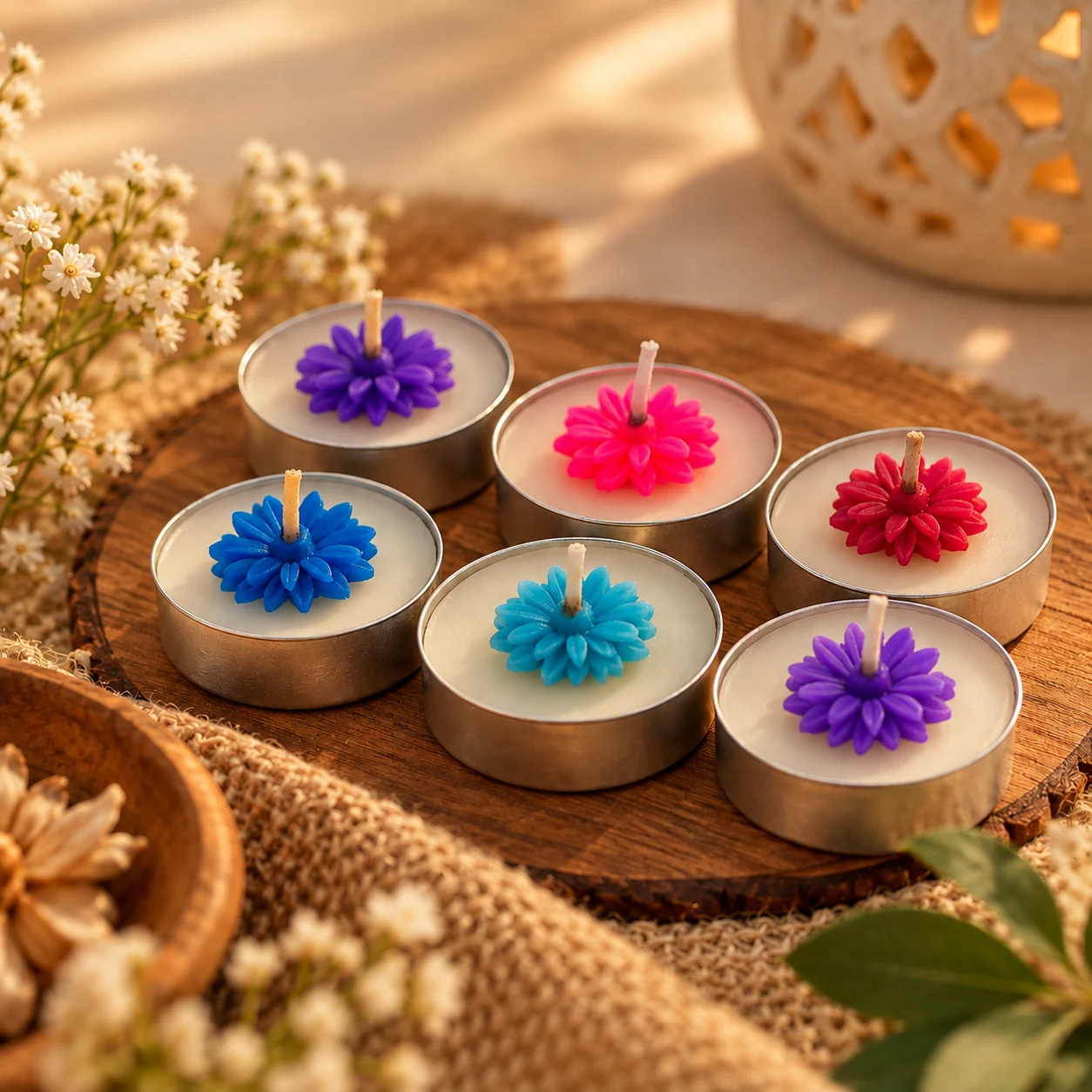 TEA LIGHT CANDLE — handmade eco friendly gift by Achichiz, Lucknow