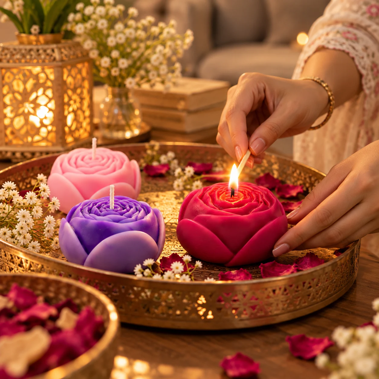ROSE CANDLE view 2