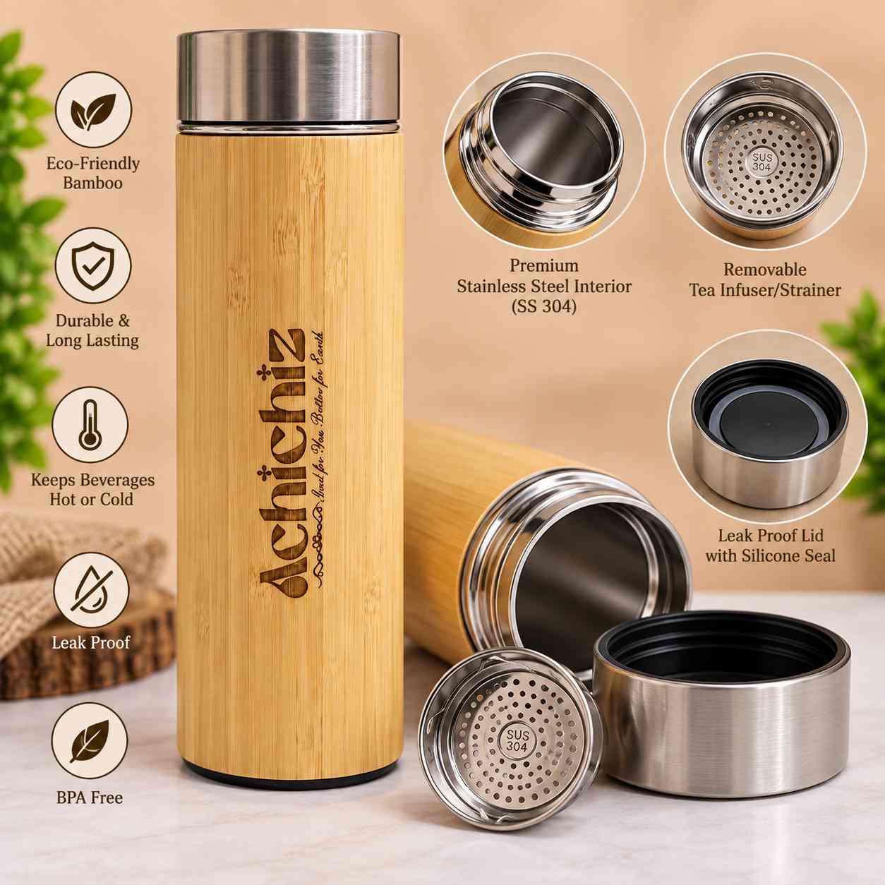 Bamboo Bottle view 3
