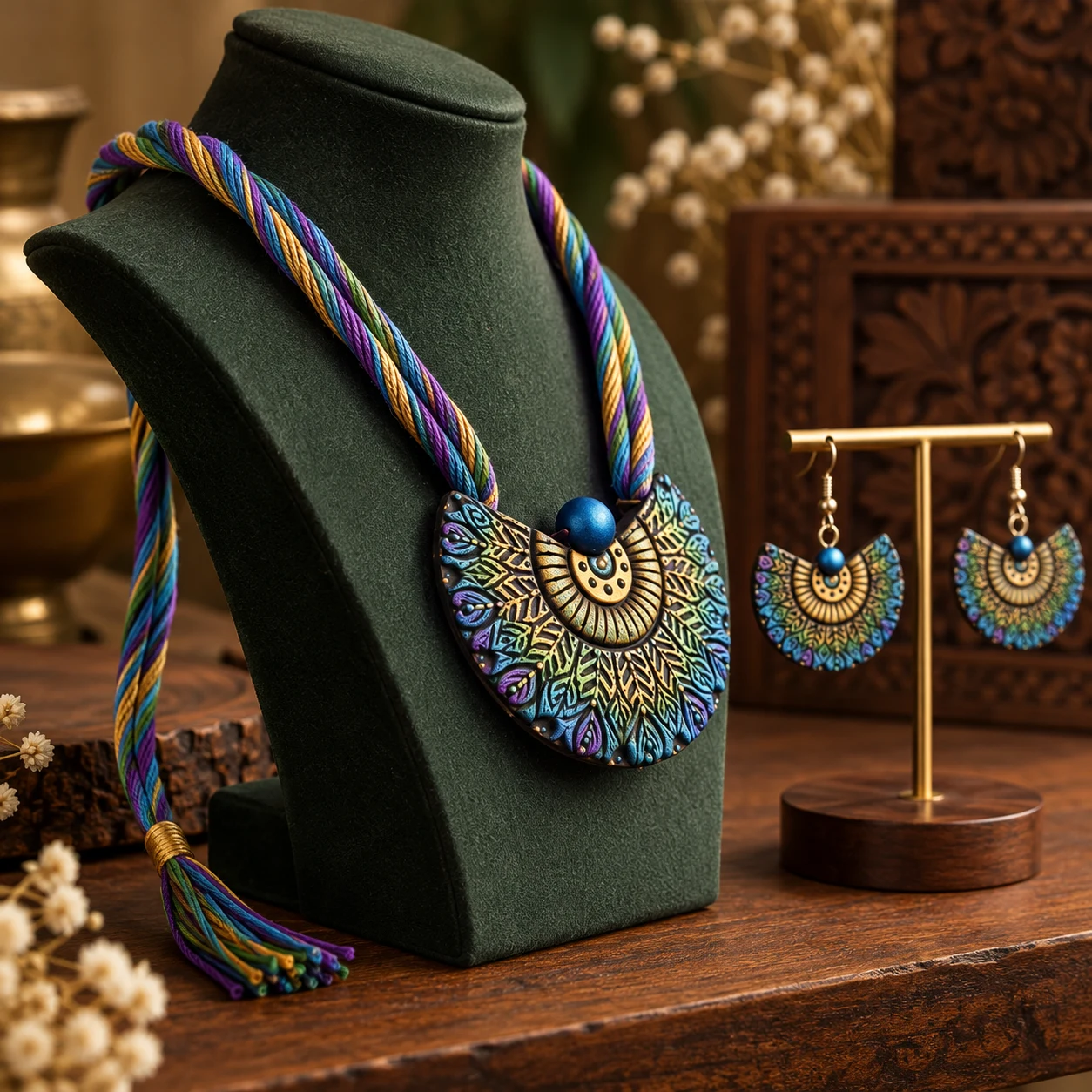 Bluish green pendent view 2