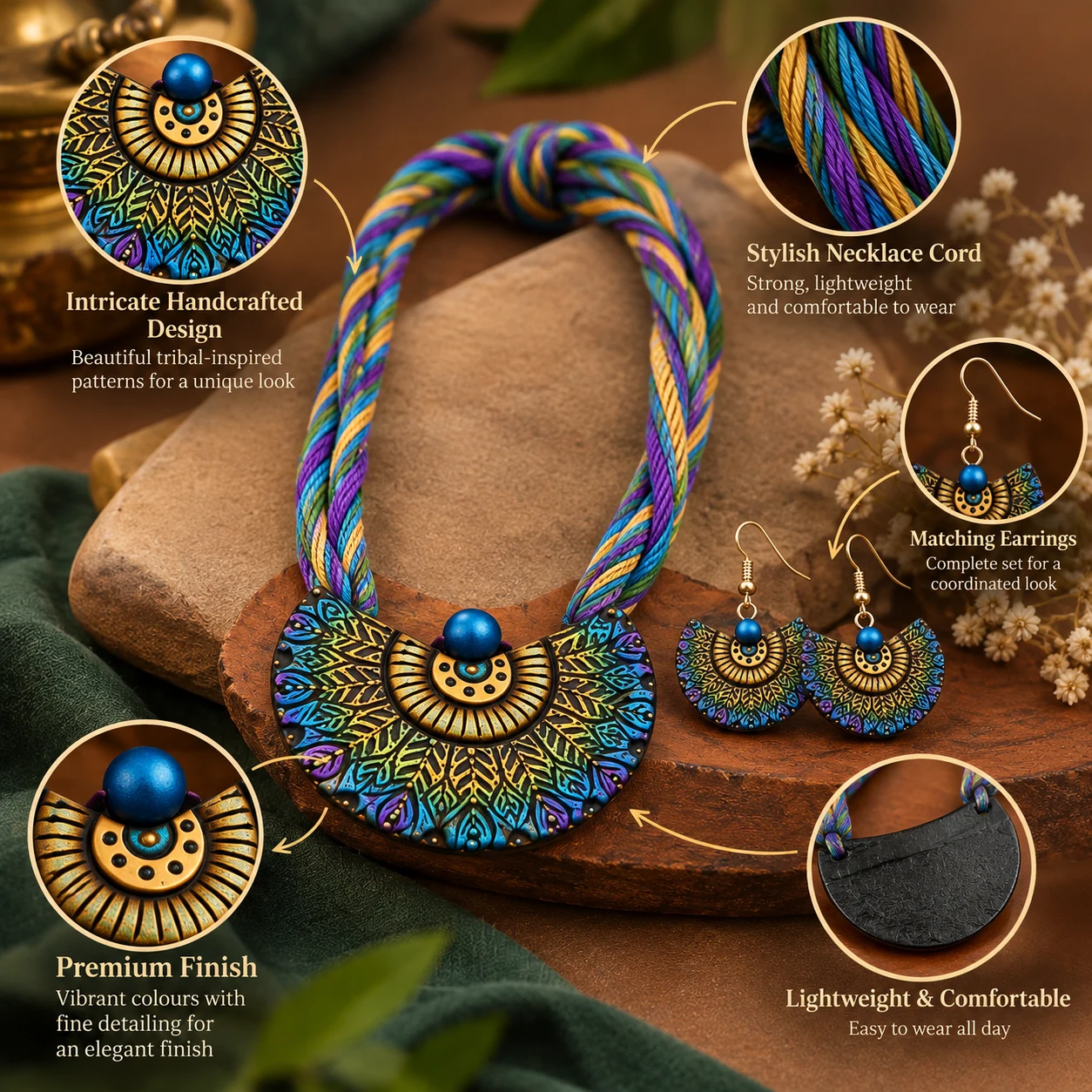 Bluish green pendent view 4