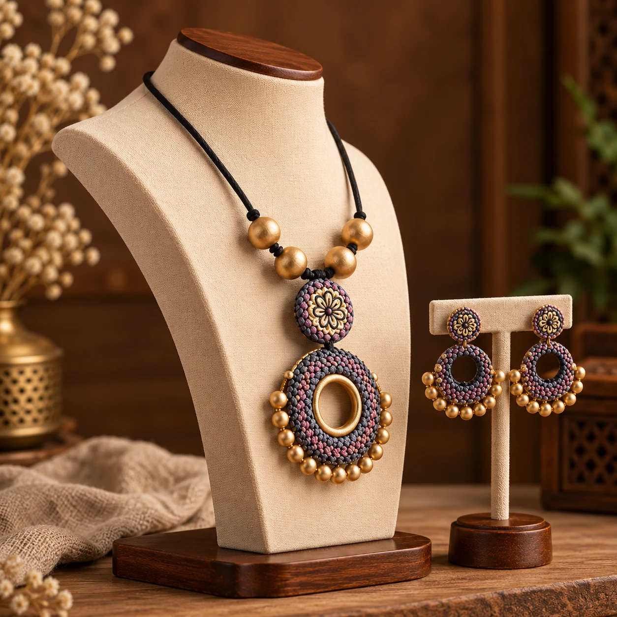 Circular pendent(lavender) view 2