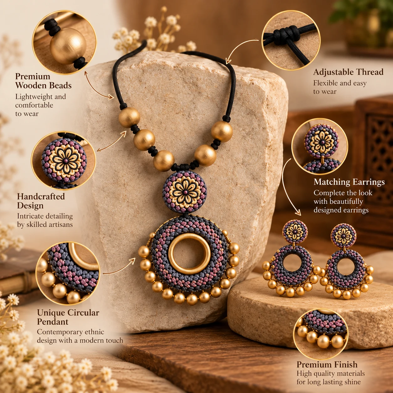 Circular pendent(lavender) view 4